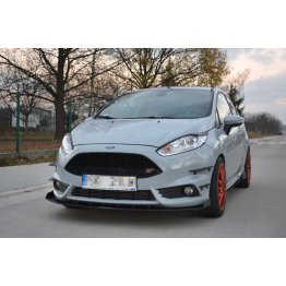 Накладка сплиттер на передний бампер вариант 4 на Ford Fiesta MK7 VII ST рестайл